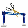 Grand Opening Kit-25" Ceremonial Scissors, Ribbon, Bows, Stanchions (Blue)